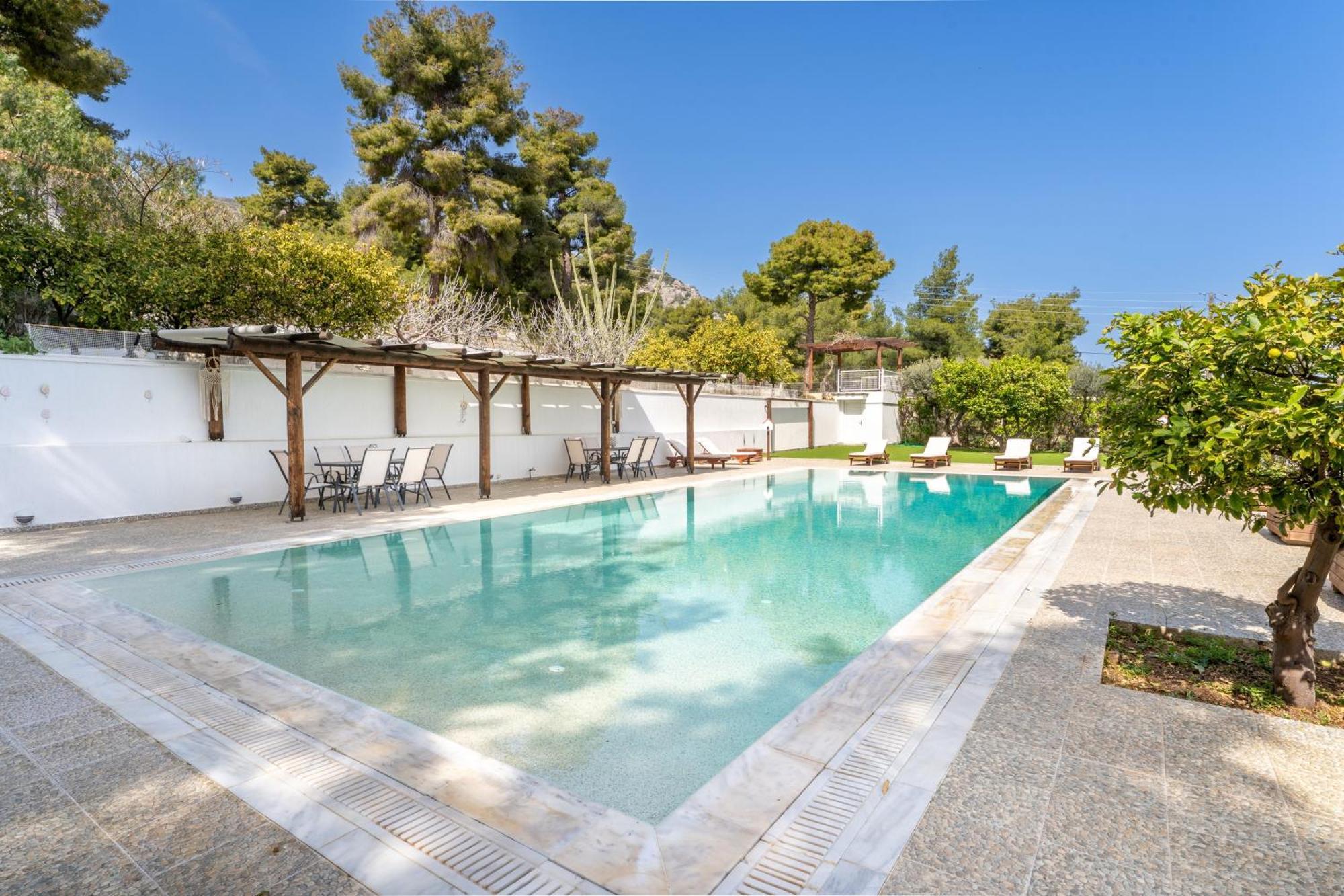 The House Of Gratitude - Poolside Retreat Villa Loutra Oraias Elenis Luaran gambar